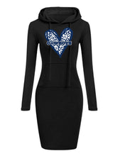 Load image into Gallery viewer, Team Leopard Heart Hoodie Dress
