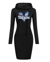 Load image into Gallery viewer, Team Leopard Heart Hoodie Dress