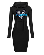 Load image into Gallery viewer, Team Leopard Heart Hoodie Dress