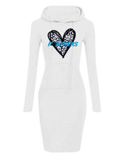 Load image into Gallery viewer, Team Leopard Heart Hoodie Dress